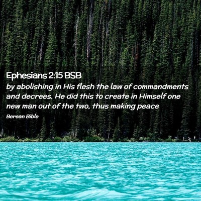 Picture 02 - Ephesians 2:15 BSB - by abolishing in His flesh the law of - Bible Verse Picture