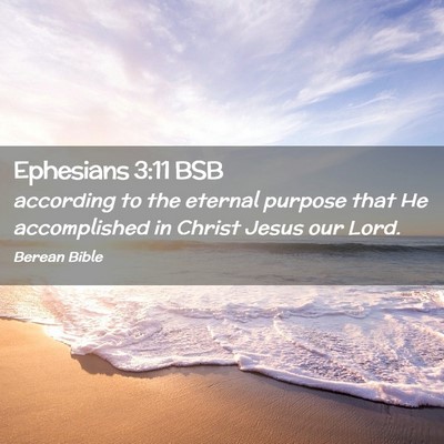 Picture 02 - Ephesians 3:11 BSB - according to the eternal purpose that He - Bible Verse Picture