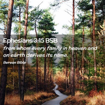 Picture 02 - Ephesians 3:15 BSB - from whom every family in heaven and on earth - Bible Verse Picture