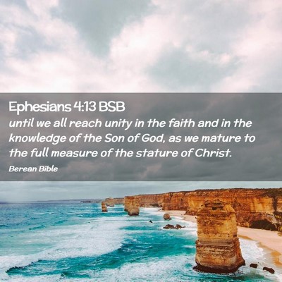 Picture 02 - Ephesians 4:13 BSB - until we all reach unity in the faith and in the - Bible Verse Picture