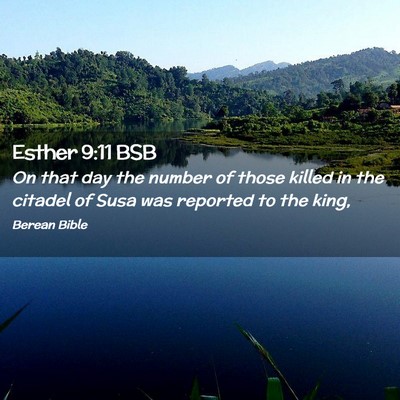 Picture 02 - Esther 9:11 BSB - On that day the number of those killed in the - Bible Verse Picture