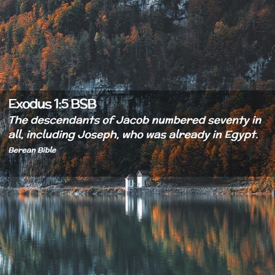 Picture 02 - Exodus 1:5 BSB - The descendants of Jacob numbered seventy in all, - Bible Verse Picture
