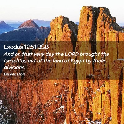 Picture 02 - Exodus 12:51 BSB - And on that very day the LORD brought the - Bible Verse Picture