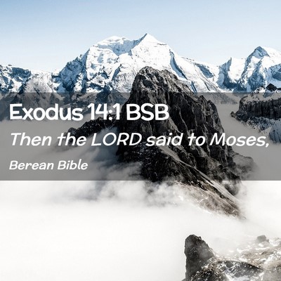 Picture 02 - Exodus 14:1 BSB - Then the LORD said to - Bible Verse Picture