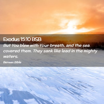 Picture 02 - Exodus 15:10 BSB - But You blew with Your breath, and the sea - Bible Verse Picture