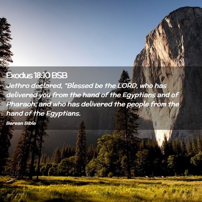 Picture 02 - Exodus 18:10 BSB - Jethro declared, “Blessed be the LORD, who has - Bible Verse Picture