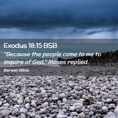 Picture 02 - Exodus 18:15 BSB - “Because the people come to me to inquire of - Bible Verse Picture