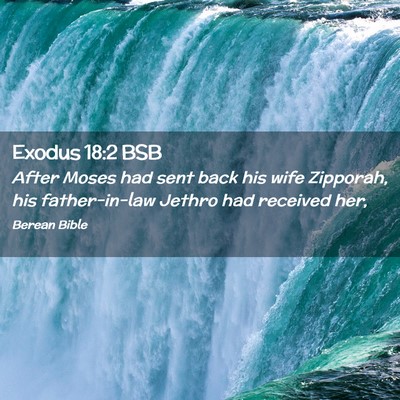 Picture 02 - Exodus 18:2 BSB - After Moses had sent back his wife Zipporah, his - Bible Verse Picture