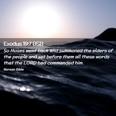 Picture 02 - Exodus 19:7 BSB - So Moses went back and summoned the elders of the - Bible Verse Picture