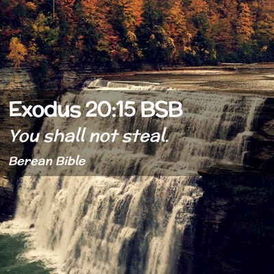 Picture 02 - Exodus 20:15 BSB - You shall not - Bible Verse Picture