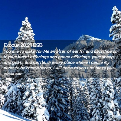 Picture 02 - Exodus 20:24 BSB - You are to make for Me an altar of earth, and - Bible Verse Picture