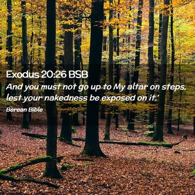 Picture 02 - Exodus 20:26 BSB - And you must not go up to My altar on steps, lest - Bible Verse Picture