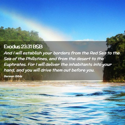 Picture 02 - Exodus 23:31 BSB - And I will establish your borders from the Red - Bible Verse Picture