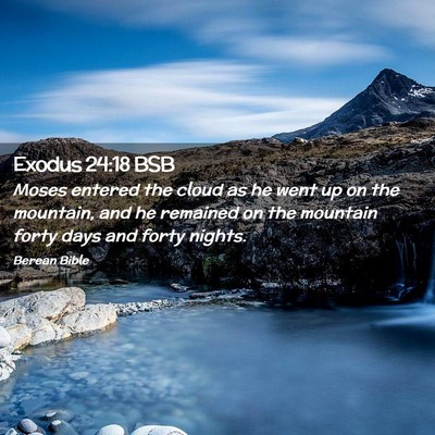 Picture 02 - Exodus 24:18 BSB - Moses entered the cloud as he went up on the - Bible Verse Picture