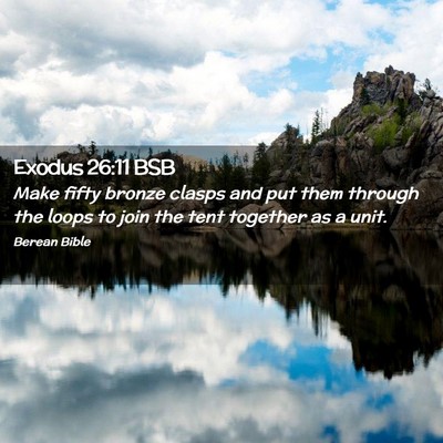 Picture 02 - Exodus 26:11 BSB - Make fifty bronze clasps and put them through the - Bible Verse Picture