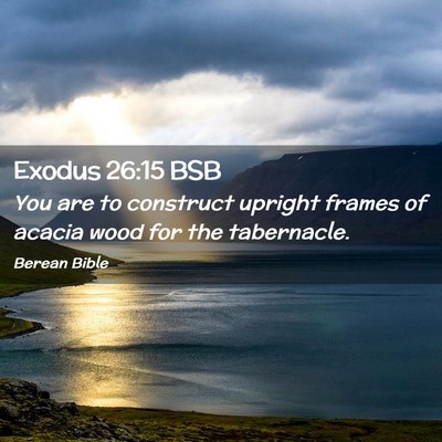 Picture 02 - Exodus 26:15 BSB - You are to construct upright frames of acacia - Bible Verse Picture