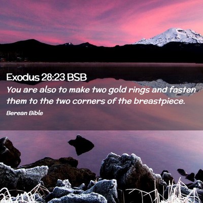 Picture 02 - Exodus 28:23 BSB - You are also to make two gold rings and fasten - Bible Verse Picture