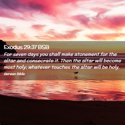 Picture 02 - Exodus 29:37 BSB - For seven days you shall make atonement for the - Bible Verse Picture