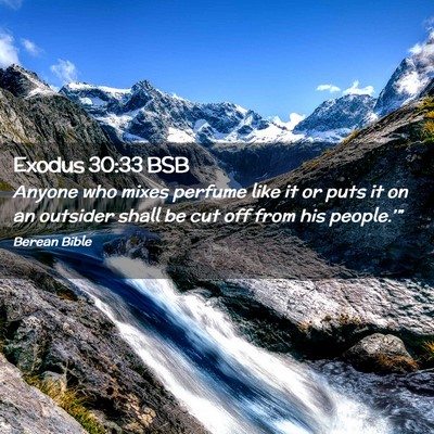 Picture 02 - Exodus 30:33 BSB - Anyone who mixes perfume like it or puts it on an - Bible Verse Picture