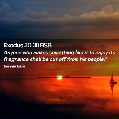 Picture 02 - Exodus 30:38 BSB - Anyone who makes something like it to enjoy its - Bible Verse Picture