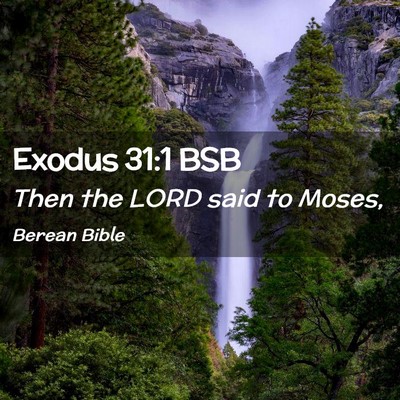 Picture 02 - Exodus 31:1 BSB - Then the LORD said to - Bible Verse Picture