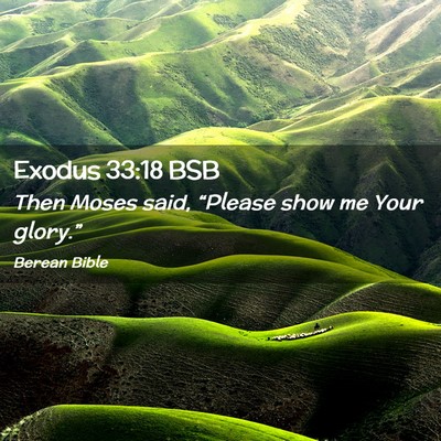 Picture 02 - Exodus 33:18 BSB - Then Moses said, “Please show me Your - Bible Verse Picture