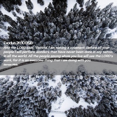 Picture 02 - Exodus 34:10 BSB - And the LORD said, “Behold, I am making a - Bible Verse Picture