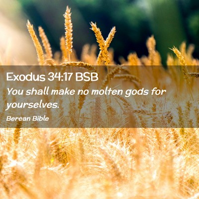 Picture 02 - Exodus 34:17 BSB - You shall make no molten gods for - Bible Verse Picture