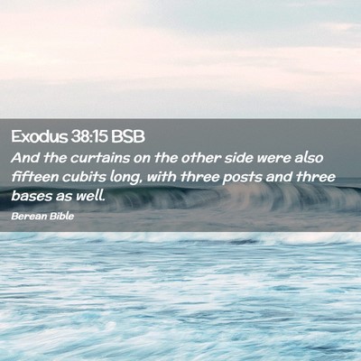 Picture 02 - Exodus 38:15 BSB - And the curtains on the other side were also - Bible Verse Picture