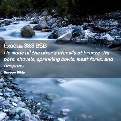 Picture 02 - Exodus 38:3 BSB - He made all the altar’s utensils of - Bible Verse Picture