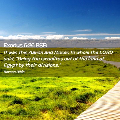 Picture 02 - Exodus 6:26 BSB - It was this Aaron and Moses to whom the LORD - Bible Verse Picture