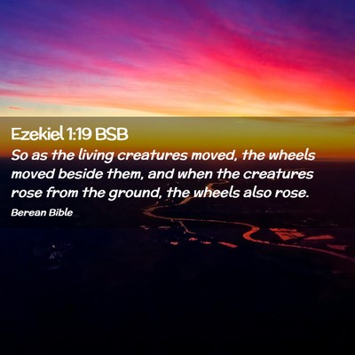 Picture 02 - Ezekiel 1:19 BSB - So as the living creatures moved, the wheels - Bible Verse Picture