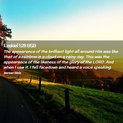 Picture 02 - Ezekiel 1:28 BSB - The appearance of the brilliant light all around - Bible Verse Picture