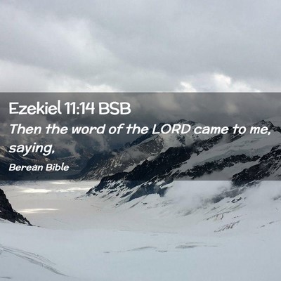 Picture 02 - Ezekiel 11:14 BSB - Then the word of the LORD came to me, - Bible Verse Picture
