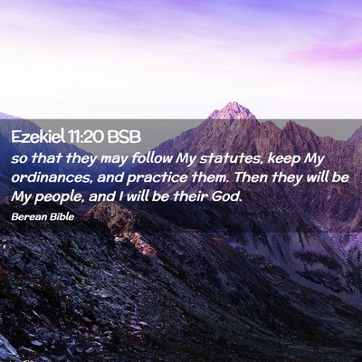 Picture 02 - Ezekiel 11:20 BSB - so that they may follow My statutes, keep My - Bible Verse Picture