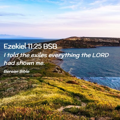 Picture 02 - Ezekiel 11:25 BSB - I told the exiles everything the LORD had shown - Bible Verse Picture