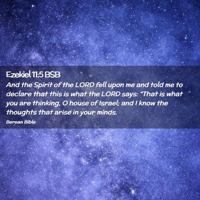 Picture 02 - Ezekiel 11:5 BSB - And the Spirit of the LORD fell upon me and told - Bible Verse Picture