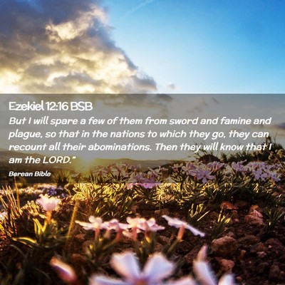 Picture 02 - Ezekiel 12:16 BSB - But I will spare a few of them from sword and - Bible Verse Picture