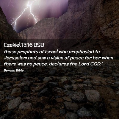 Picture 02 - Ezekiel 13:16 BSB - those prophets of Israel who prophesied to - Bible Verse Picture