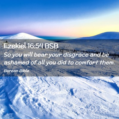 Picture 02 - Ezekiel 16:54 BSB - So you will bear your disgrace and be ashamed of - Bible Verse Picture