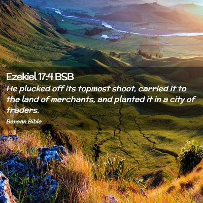 Picture 02 - Ezekiel 17:4 BSB - He plucked off its topmost shoot, carried it to - Bible Verse Picture