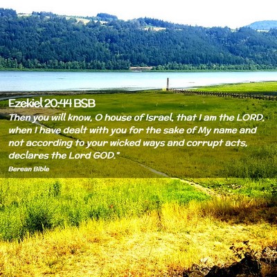 Picture 02 - Ezekiel 20:44 BSB - Then you will know, O house of Israel, that I am - Bible Verse Picture