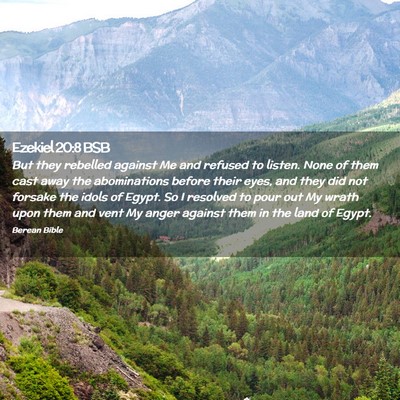 Picture 02 - Ezekiel 20:8 BSB - But they rebelled against Me and refused to - Bible Verse Picture