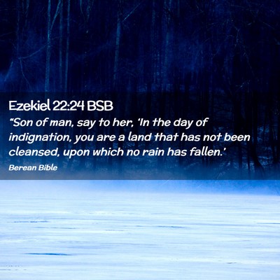 Picture 02 - Ezekiel 22:24 BSB - “Son of man, say to her, ‘In the day of - Bible Verse Picture