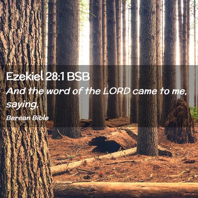 Picture 02 - Ezekiel 28:1 BSB - And the word of the LORD came to me, - Bible Verse Picture