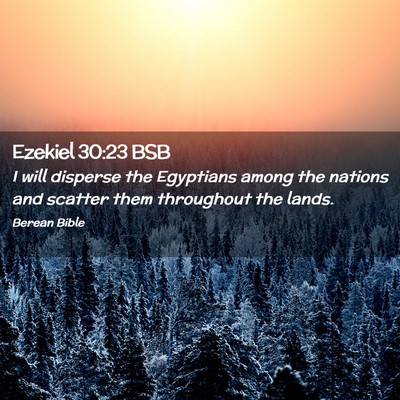 Picture 02 - Ezekiel 30:23 BSB - I will disperse the Egyptians among the nations - Bible Verse Picture