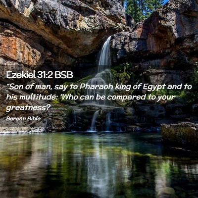 Picture 02 - Ezekiel 31:2 BSB - “Son of man, say to Pharaoh king of Egypt and - Bible Verse Picture