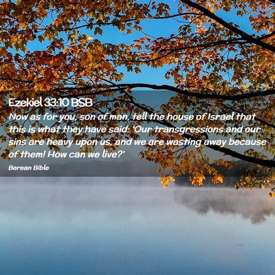 Picture 02 - Ezekiel 33:10 BSB - Now as for you, son of man, tell the house of - Bible Verse Picture