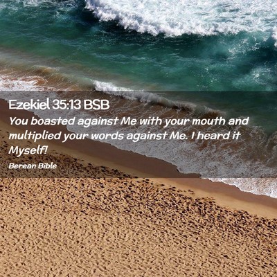 Picture 02 - Ezekiel 35:13 BSB - You boasted against Me with your mouth and - Bible Verse Picture