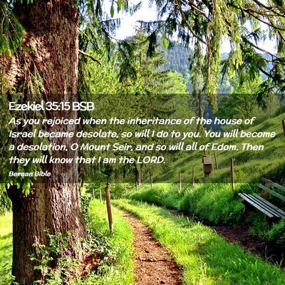 Picture 02 - Ezekiel 35:15 BSB - As you rejoiced when the inheritance of the house - Bible Verse Picture
